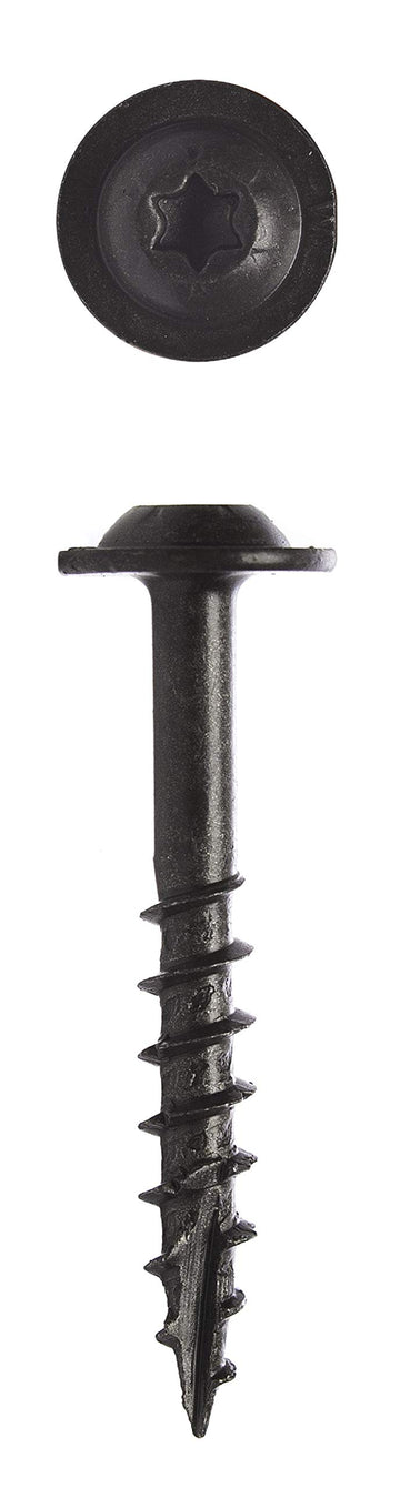 Big Timber GDW7114B #7 x 1-1/4 in. Brown Garage Door Weather Strip Star Drive Round Washer Head Screw 4000 Pack